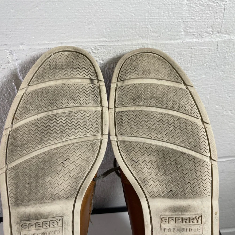 Sperry‎ Top Sider STS12002 Brown Leather Boat Shoes Lace Up Men's Size 13 M
